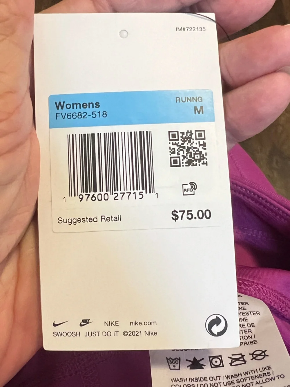 NWT Nike Fast Running Tights/Leggings Size Women’s Medium Color Purple